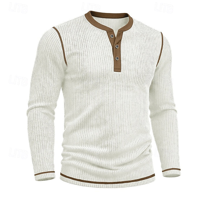 Theodore | Ribbed Long-Sleeve Henley