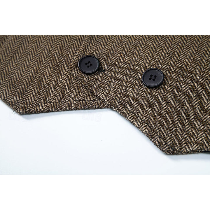 Alistair | Double-Breasted Herringbone Waistcoat