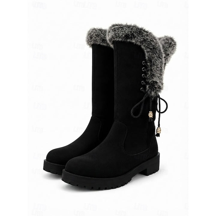 Paige | Cozy Lace-Up Knee-High Boots
