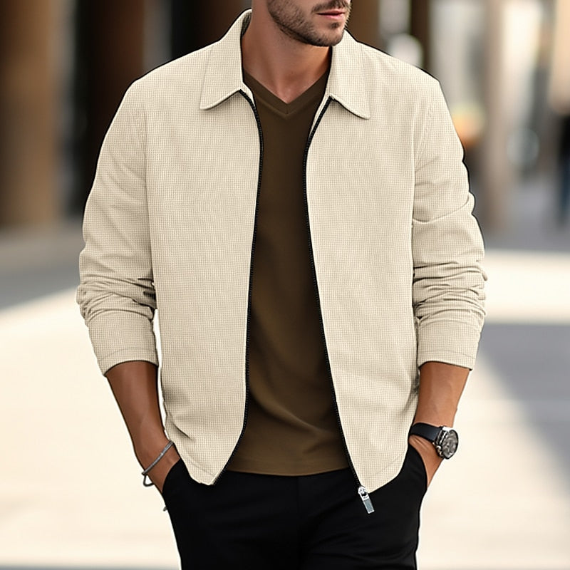 Ronan | Textured Lapel Overshirt