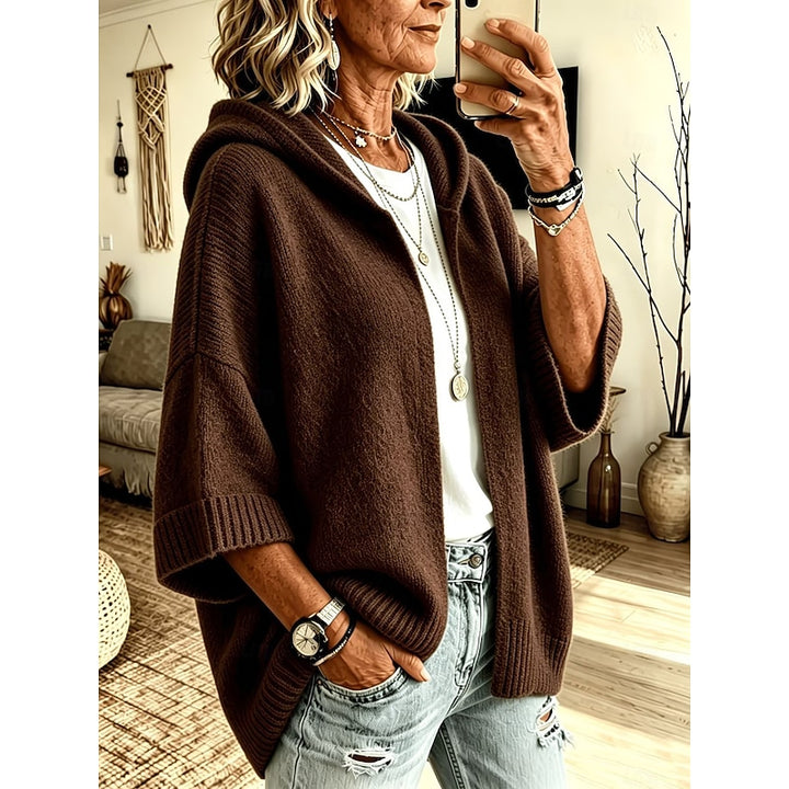 Marguerite | Hooded Open-Front Cardigan