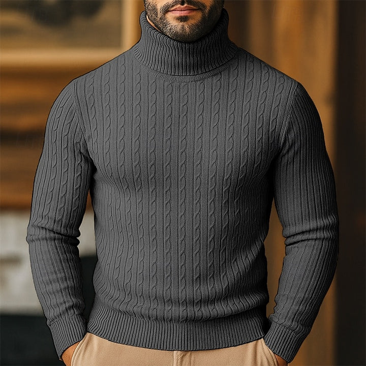 Curtis | Cable Knit Turtleneck Sweater