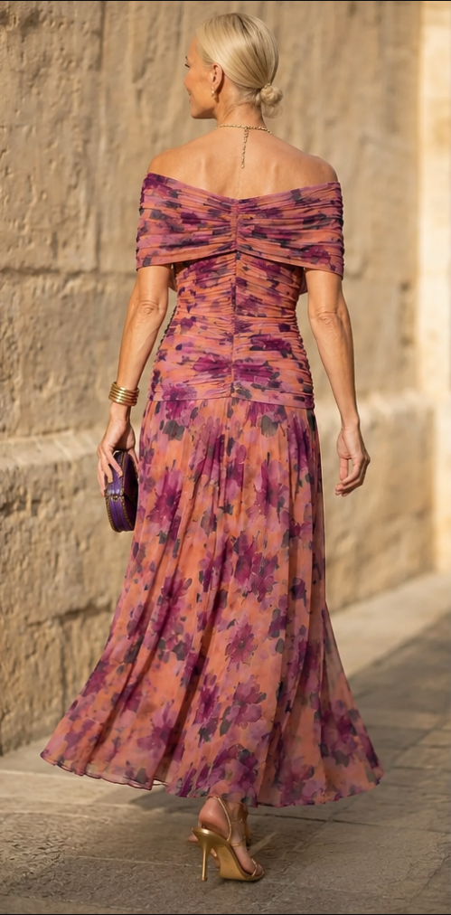 Sabina | Off-Shoulder Floral Maxi Dress