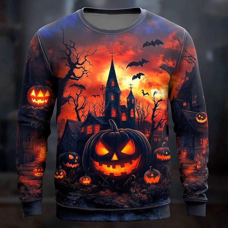 Miles | Halloween Pumpkin Graphic Sweatshirt