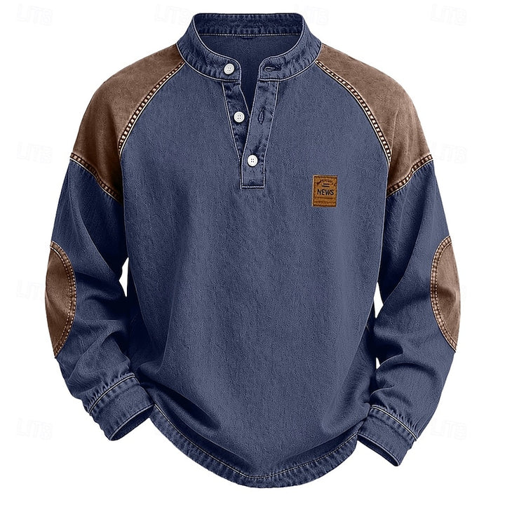 Sullivan | Vintage Color-Block Henley Shirt