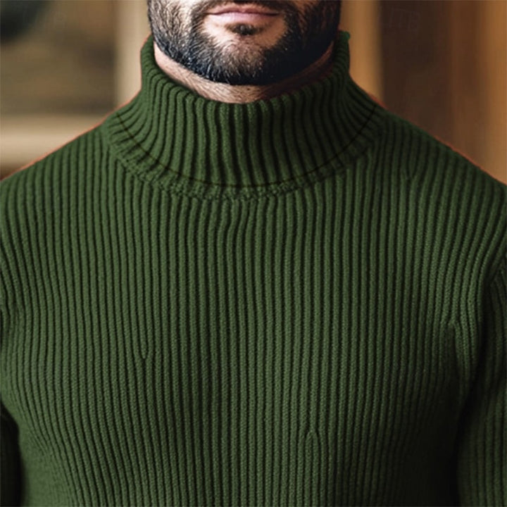 Gerald | Christmas Ribbed Turtleneck Sweater