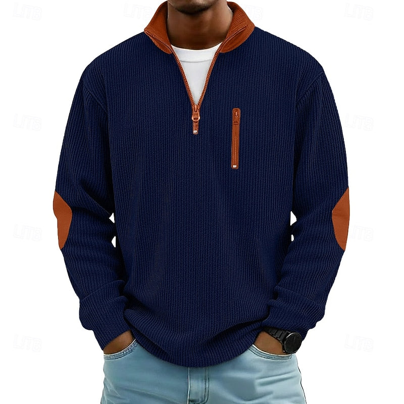 Garrett | Quarter-Zip Textured Pullover