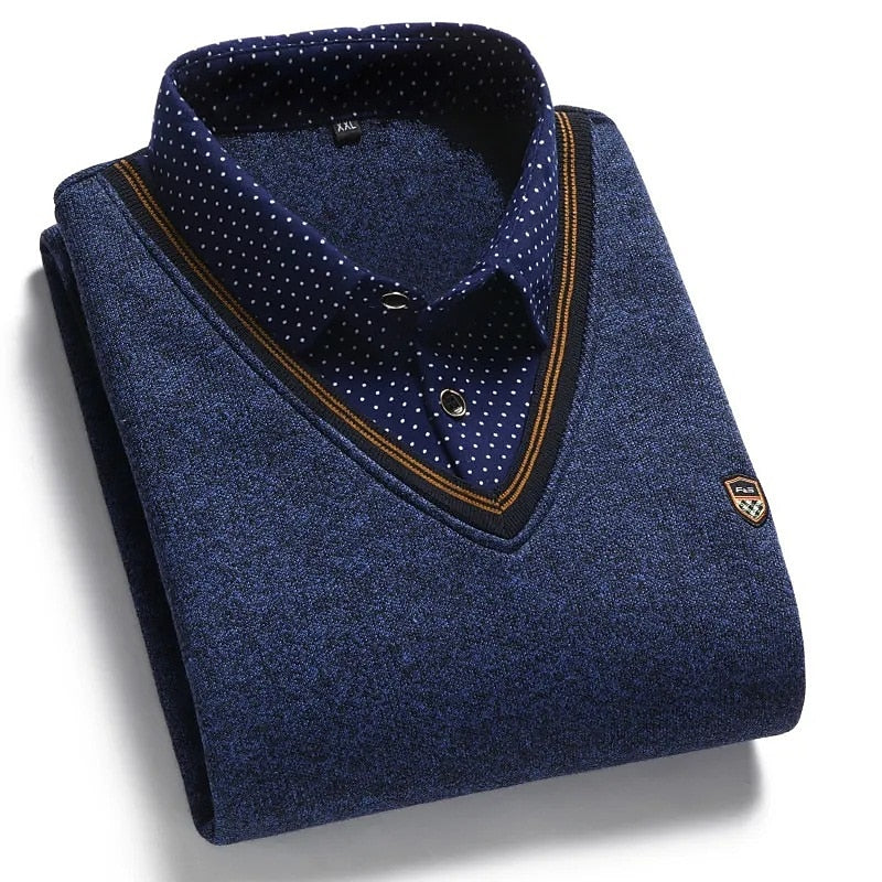 Vincent | Layered Mock-Collar Sweater