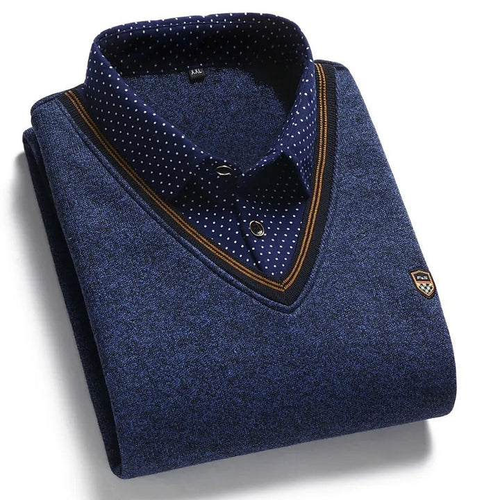 Vincent | Layered Mock-Collar Sweater