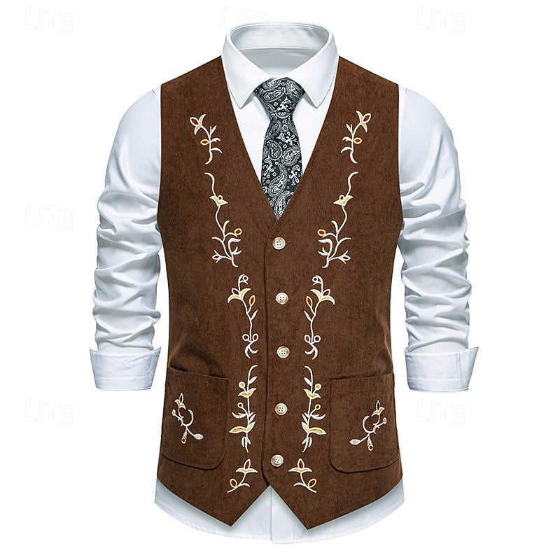 Harvey | Floral Embroidered Vest