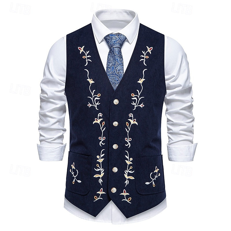 Harvey | Floral Embroidered Vest