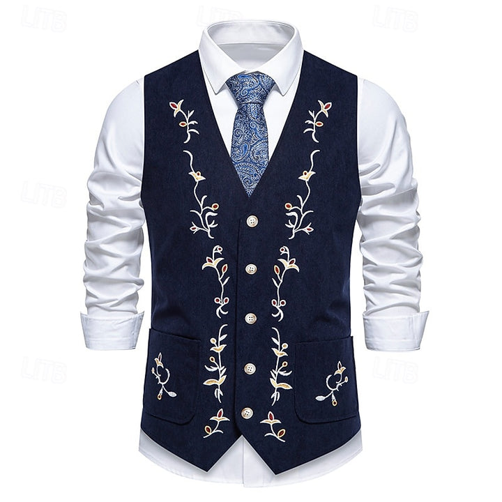 Harvey | Floral Embroidered Vest