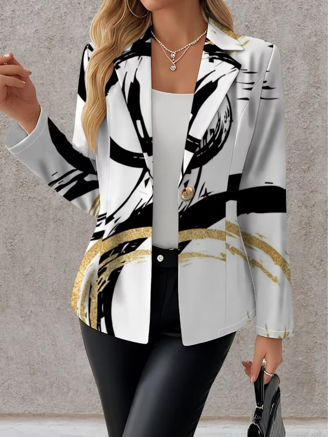 Marceline | Artful Brushstroke Blazer