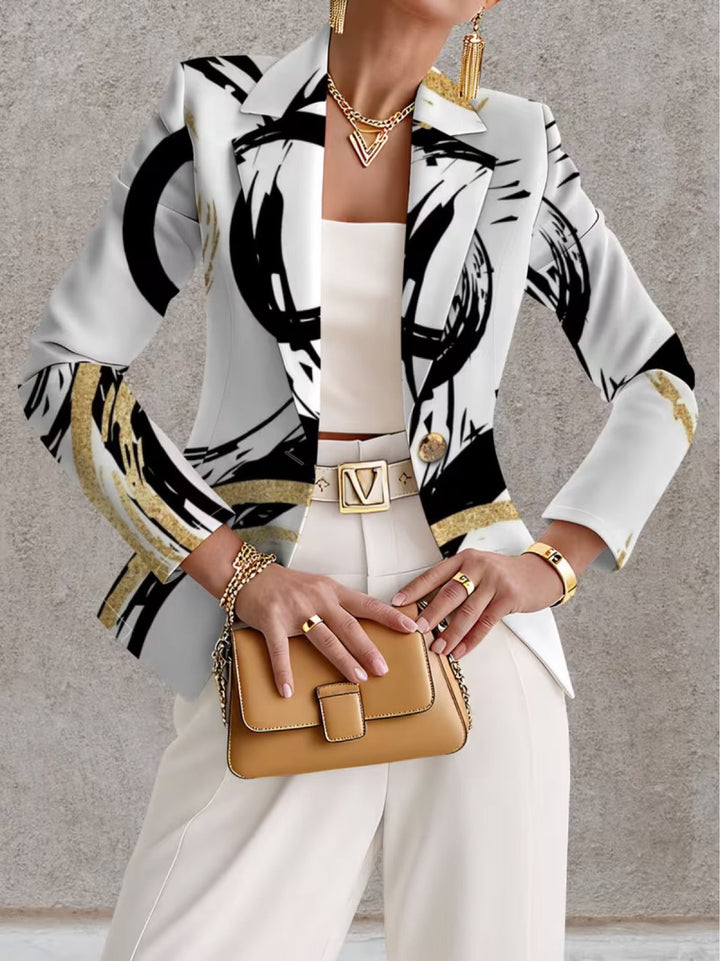 Marceline | Artful Brushstroke Blazer