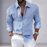 Adrian | Men's Vertical Stripe Long Sleeve Shirt