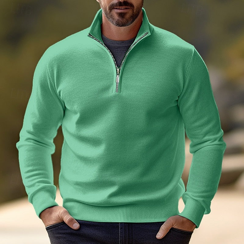Landon | Quarter-Zip Stand-Collar Sweater