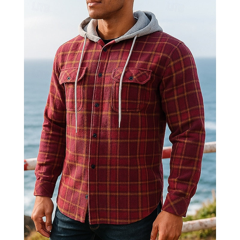Sullivan | Hooded Checked Shirt Jacket