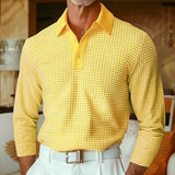 Theron | Textured Long-Sleeve Polo
