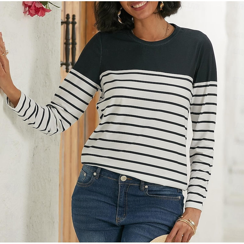 Isla | Striped Long-Sleeve Top