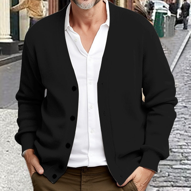 Malcolm | Christmas Button-Front Cardigan