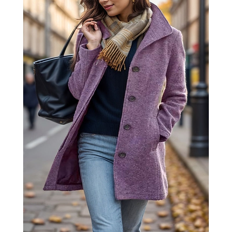 Lucille | Timeless Turndown Collar Coat