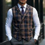 Julian | Double-Breasted Checked Waistcoat