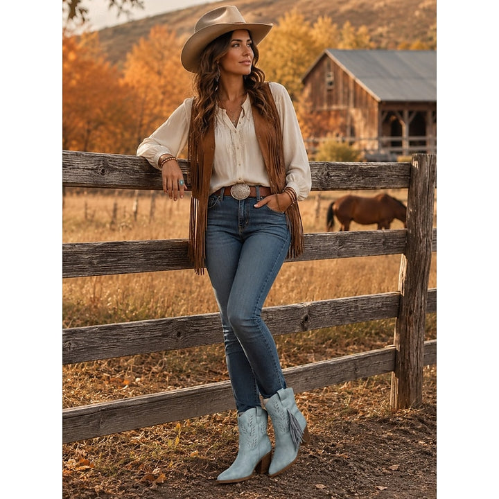 Savannah | Fringed Western Ankle Boots
