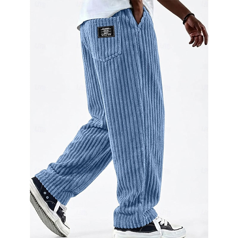 Harrison | Ribbed Straight-Leg Pants