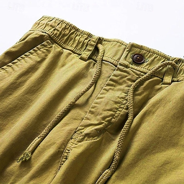 Terry | Men's Cotton Drawstring Cargo Shorts