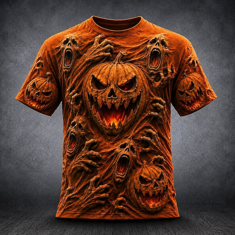 Damon | Haunted Pumpkin Halloween T-Shirt