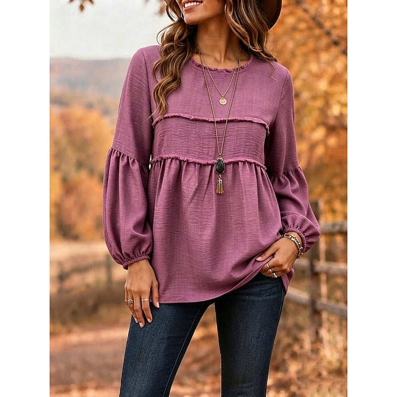Meredith | Relaxed Peplum Blouse