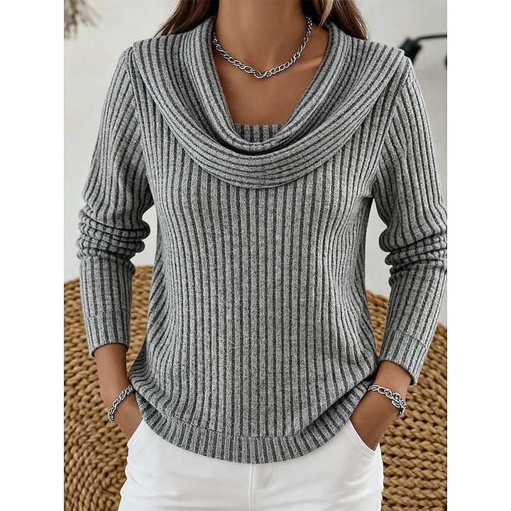 Lorelei | Cowl Neck Ribbed Sweater