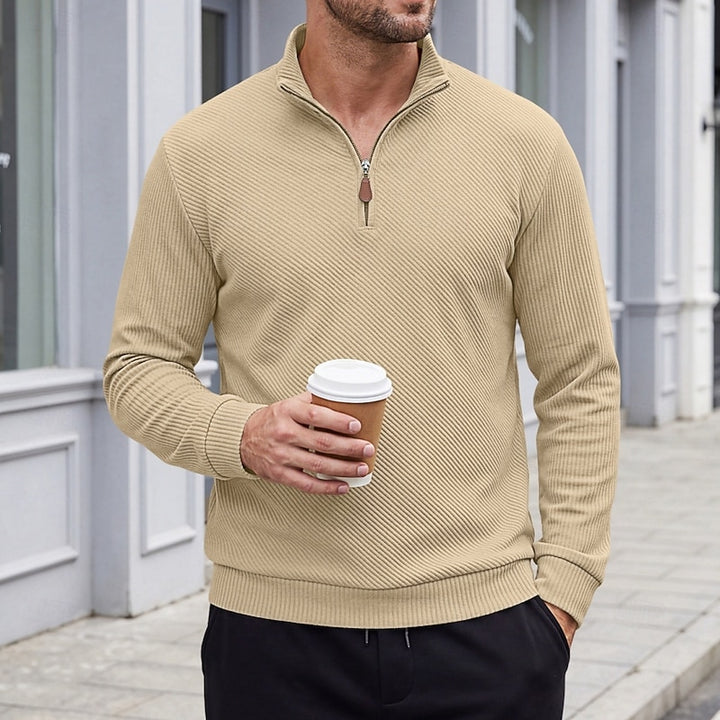 Easton | Textured Quarter-Zip Pullover