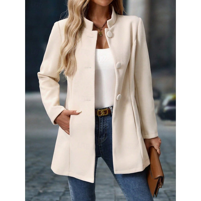 Lindsay | Stand-Collar Tailored Coat