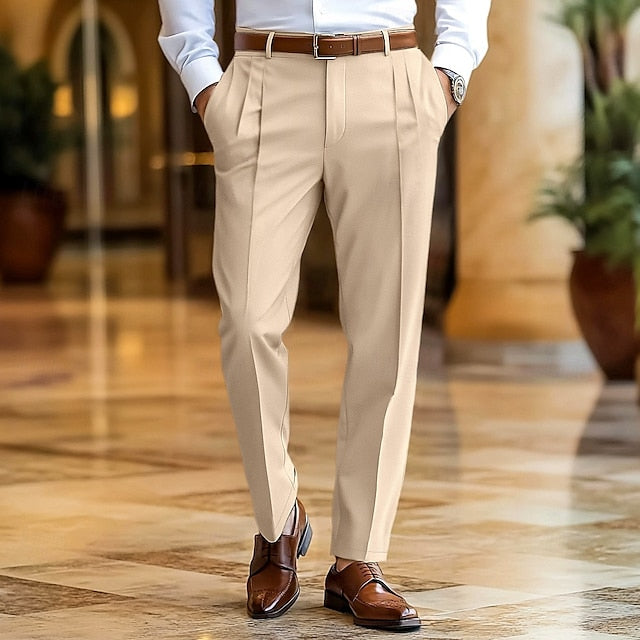 Travis | Men's Pleated Tailored Trousers