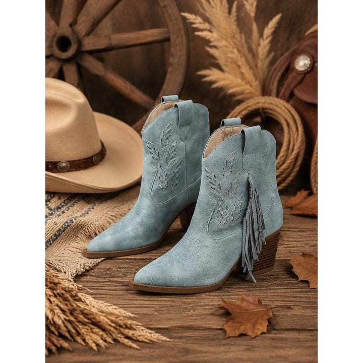 Savannah | Fringed Western Ankle Boots