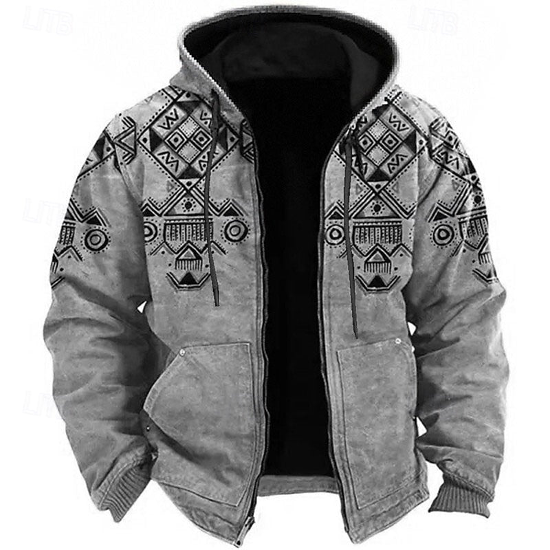 Colton | Heritage Patterned Zip Hoodie