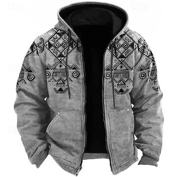 Colton | Heritage Patterned Zip Hoodie