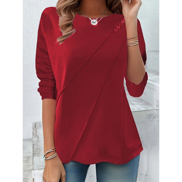 Lillian | Draped Button-Accent Top