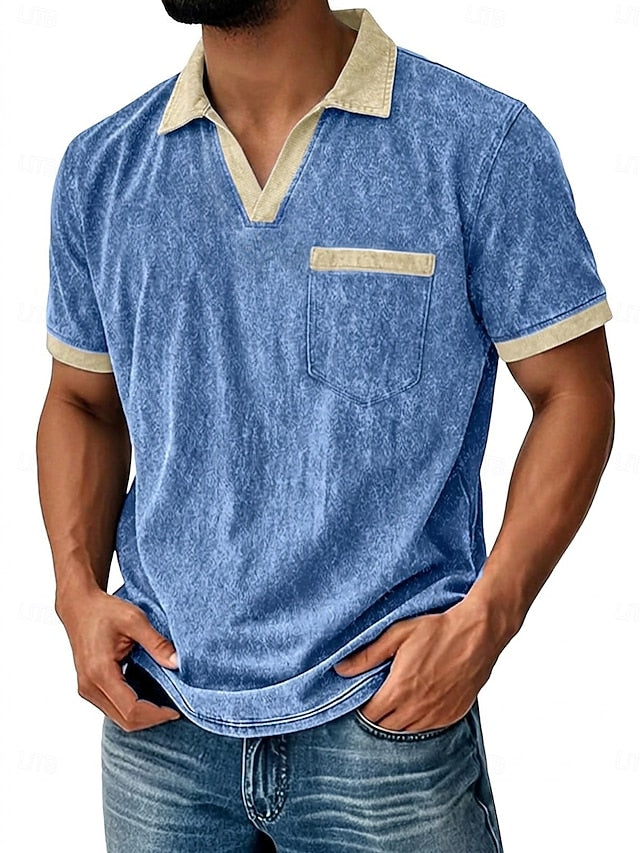 Steven | Men's Acid Wash Cotton Polo