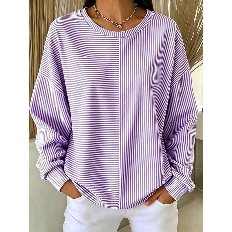 Lucia | Relaxed Striped Crew-Neck Top