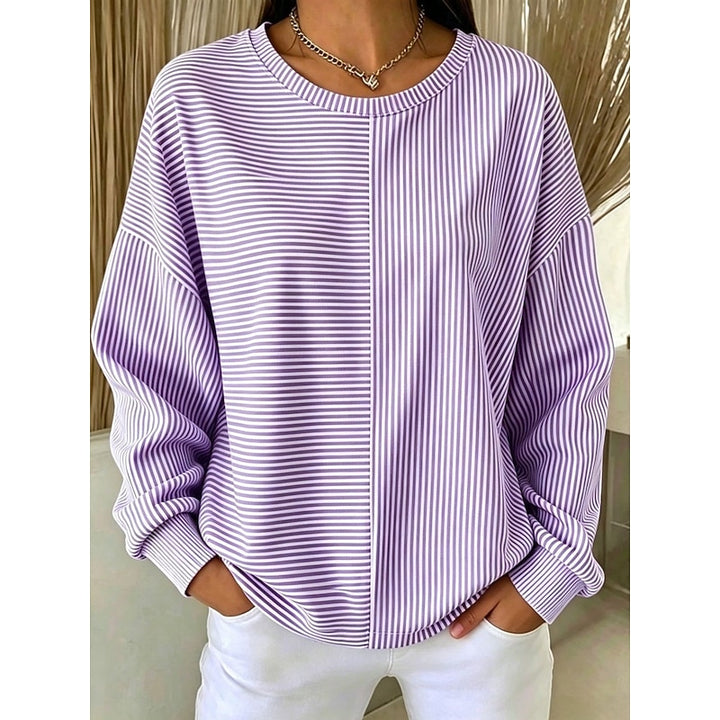 Lucia | Relaxed Striped Crew-Neck Top