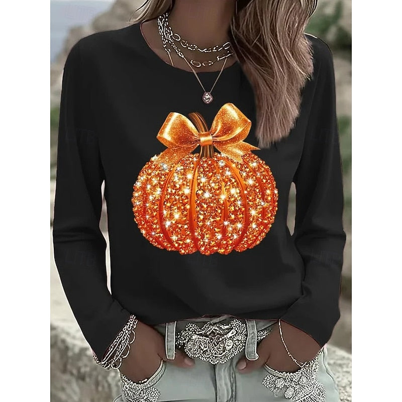 Autumn | Halloween Sparkle Long-Sleeve Top