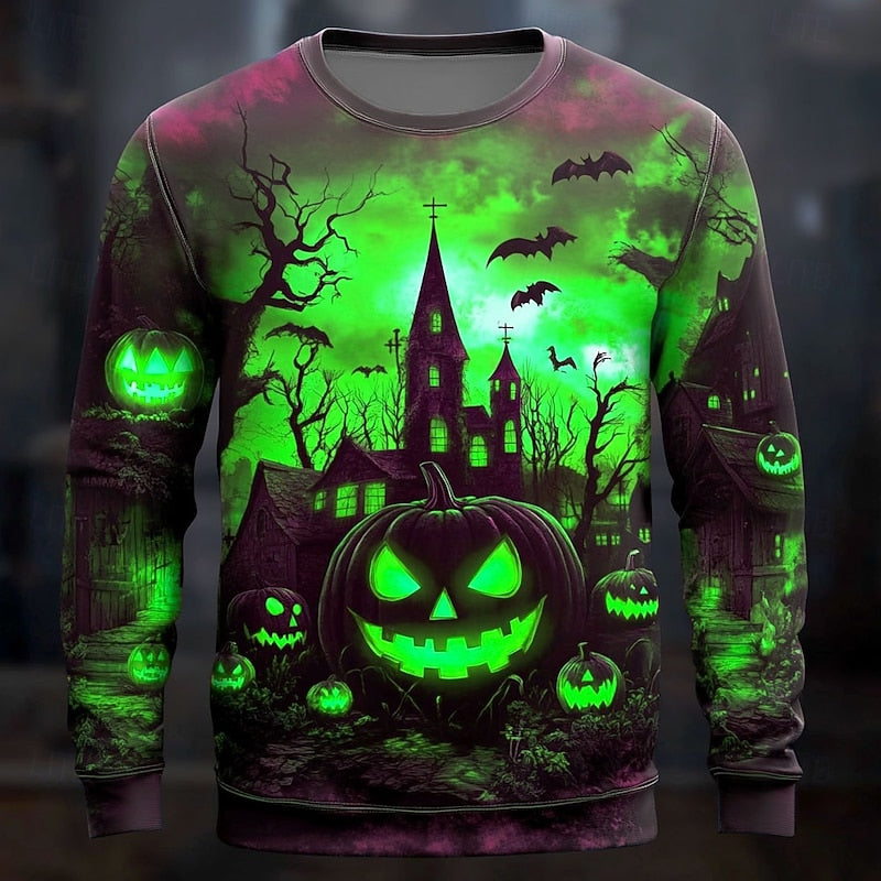 Miles | Halloween Pumpkin Graphic Sweatshirt