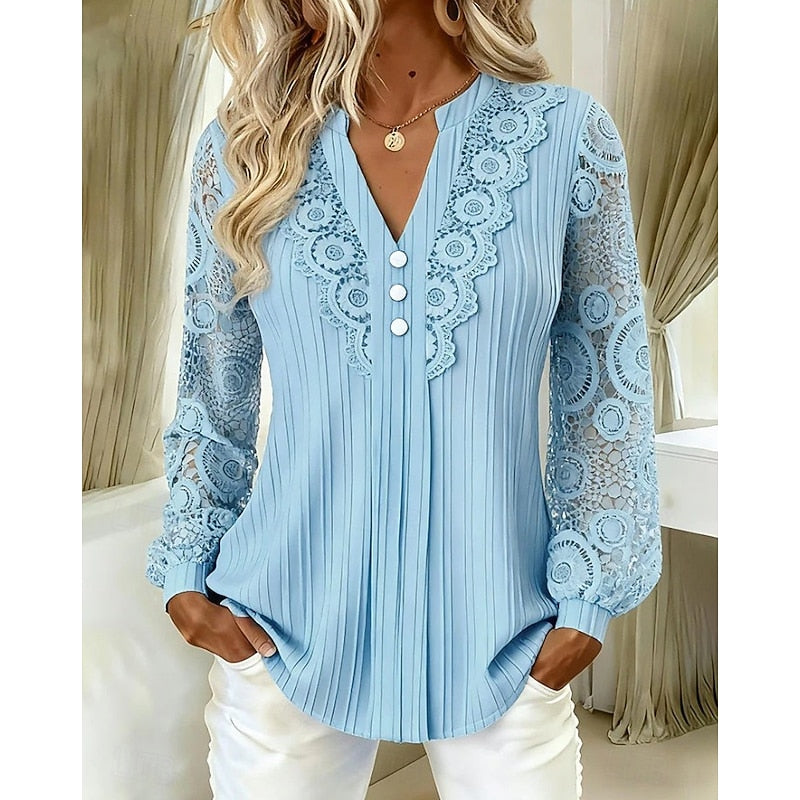 Rosalie | Lace-Trimmed Blouse