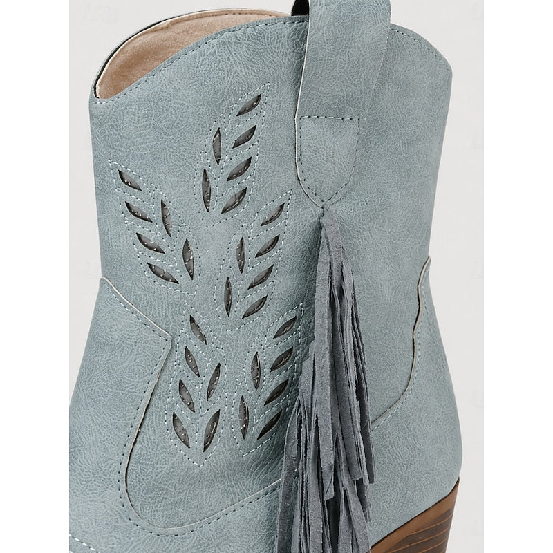 Savannah | Fringed Western Ankle Boots