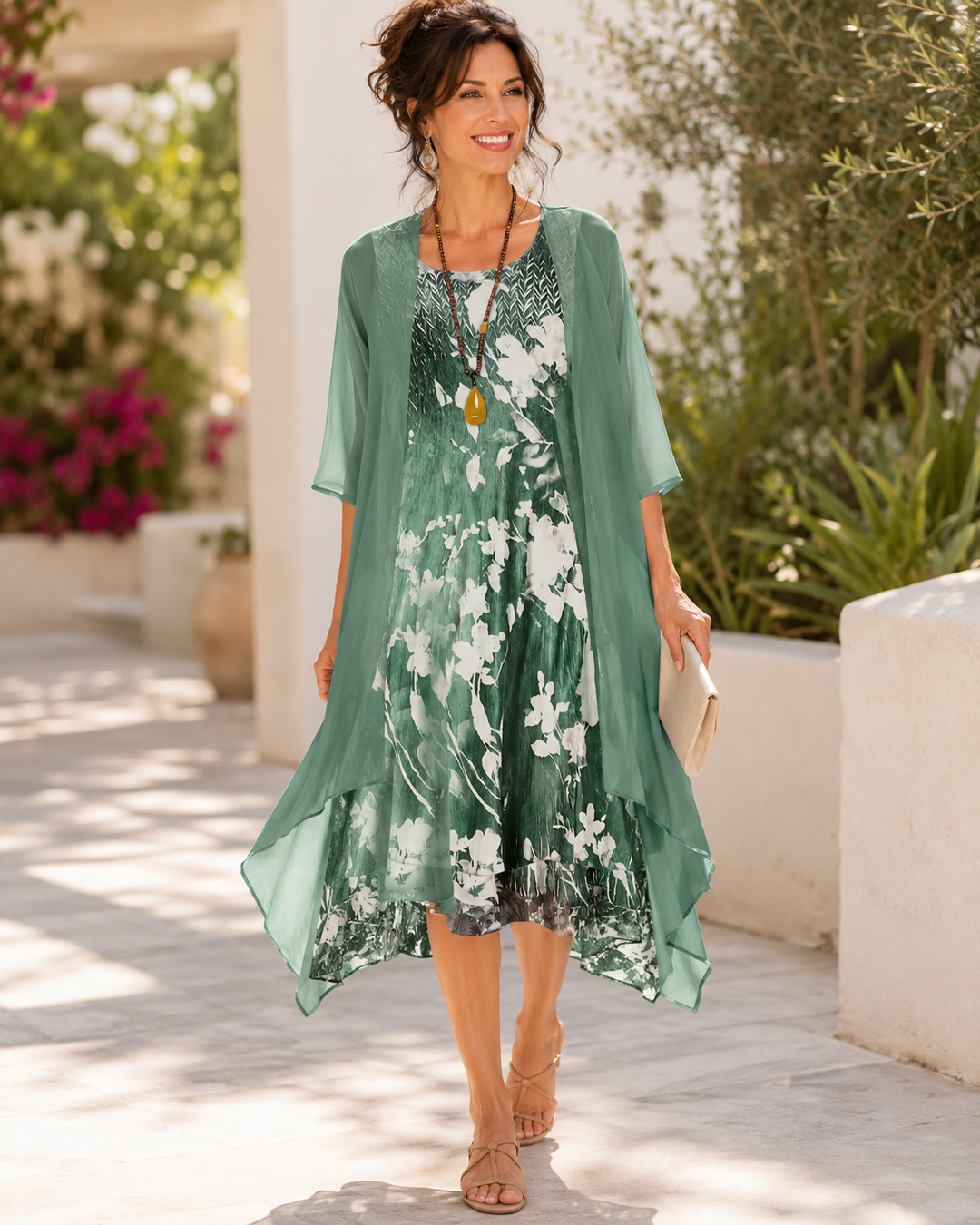 Bethany | Layered Floral Dress