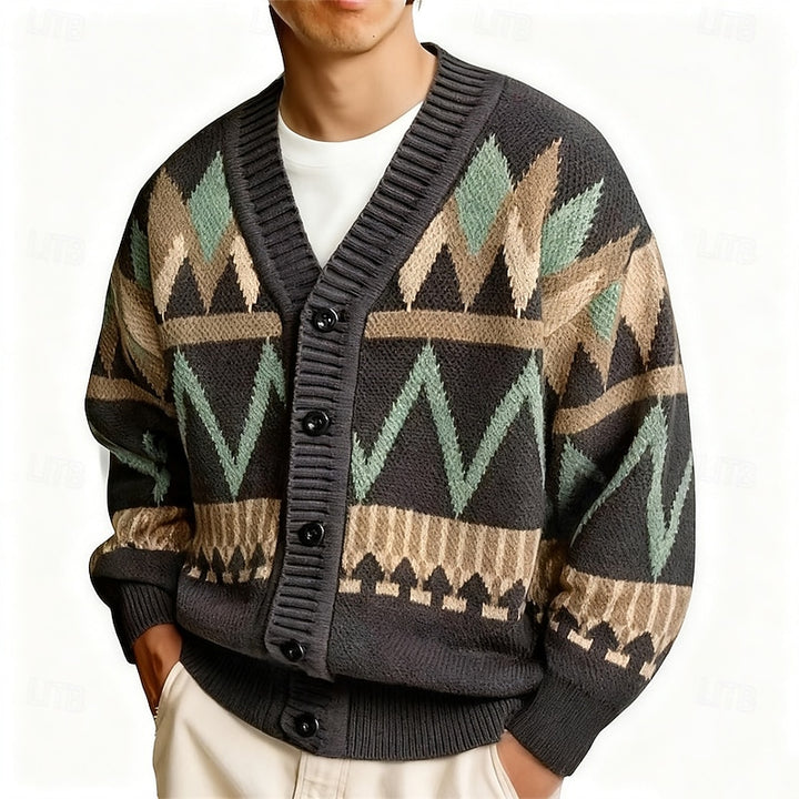 Gabriel | Christmas Button-Up Cardigan