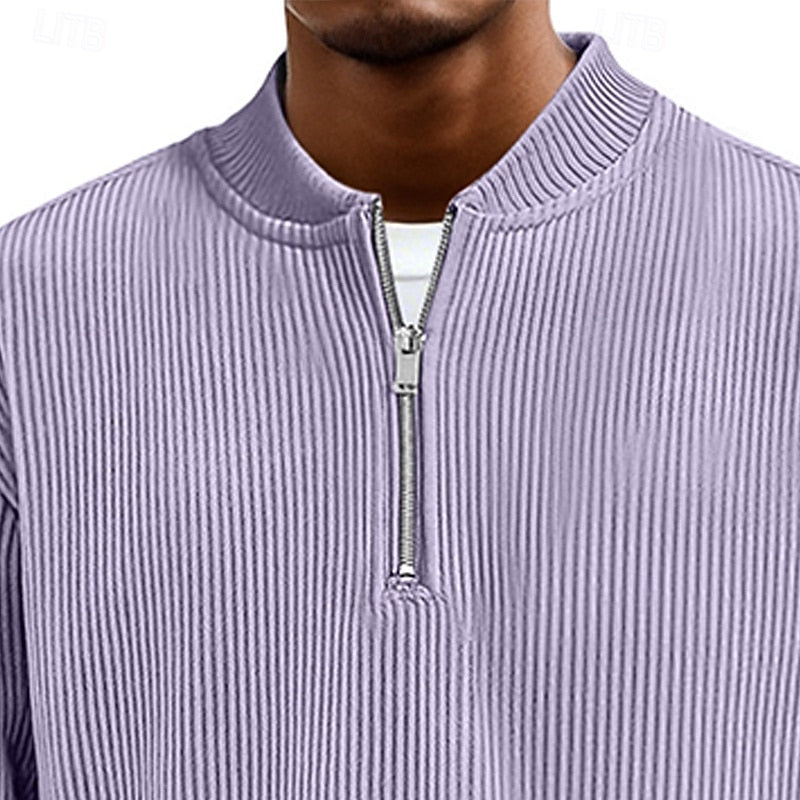 Emerson | Ribbed Quarter-Zip Pullover