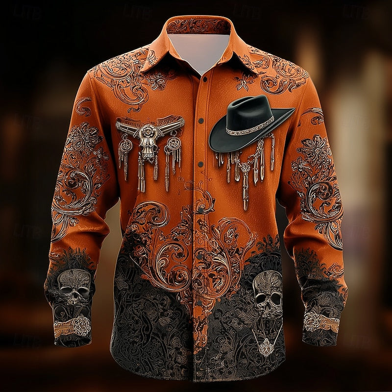 Wyatt | Western Halloween Skull Shirt